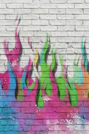 vlammend getekend
